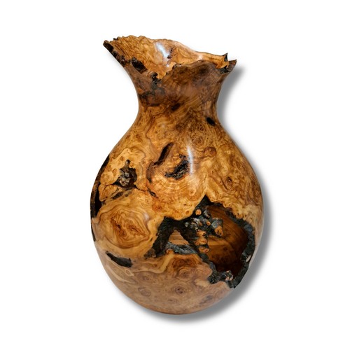JW-229 Aspen Burl Hollow Woodturning 15.5x9.5 $1500 at Hunter Wolff Gallery